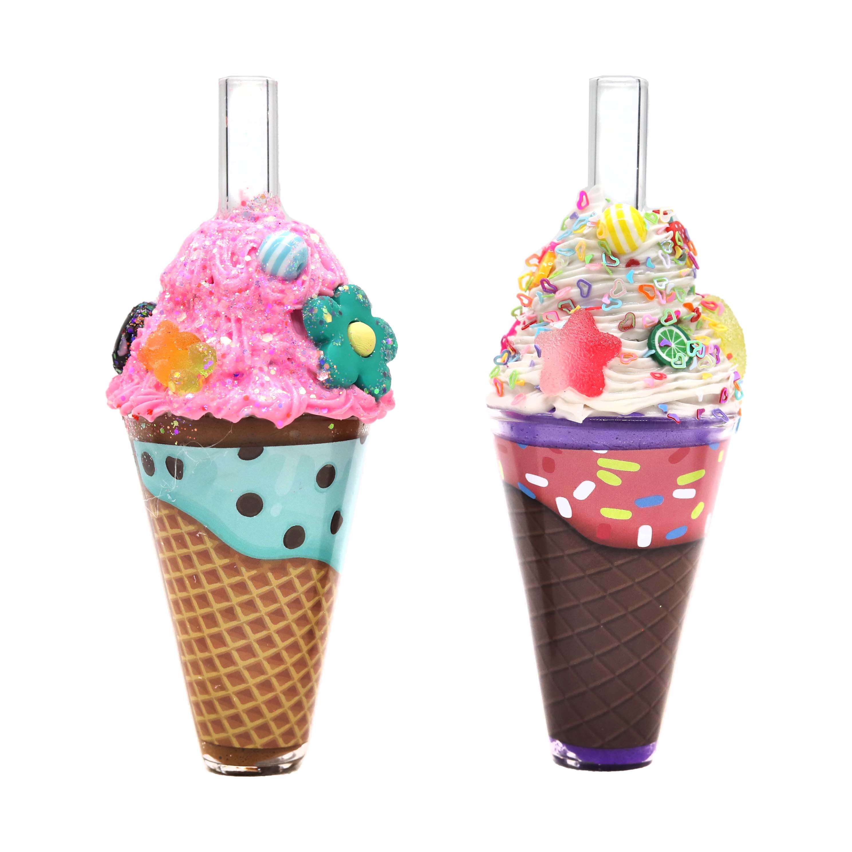 Dabtized Ice Cream Cloudz Handpipe (ICP-001) | 5 inch | Assorted Colors product image